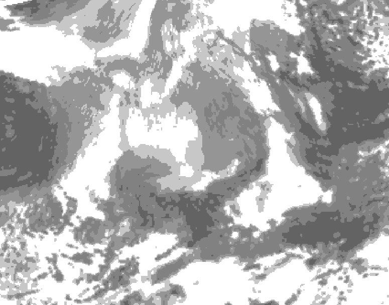 GDPS total cloud 078 hour forecast chart for Canada based on 2025/12/24 1200Z data