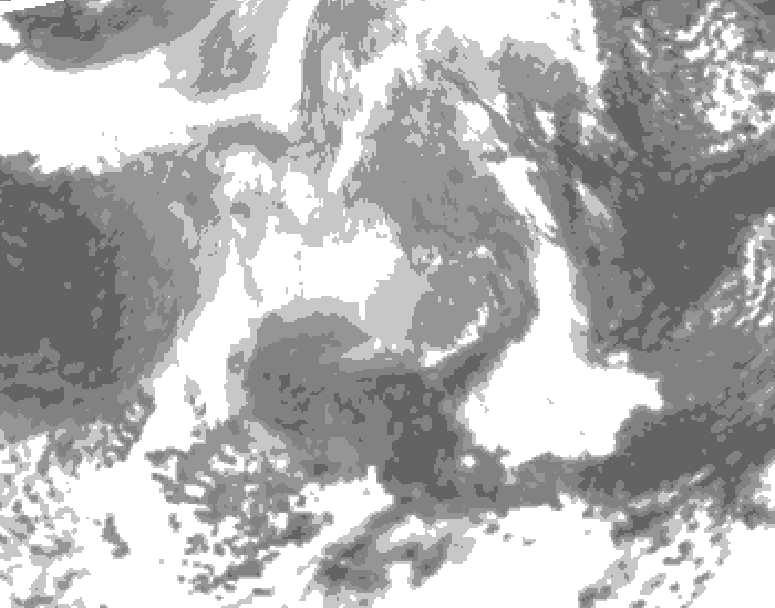 GDPS total cloud 084 hour forecast chart for Canada based on 2025/12/24 1200Z data