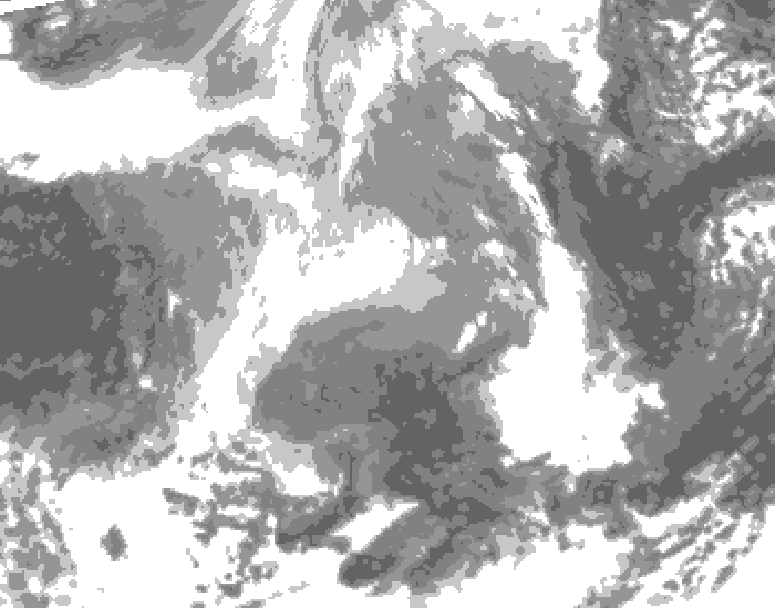 GDPS total cloud 090 hour forecast chart for Canada based on 2025/12/24 1200Z data