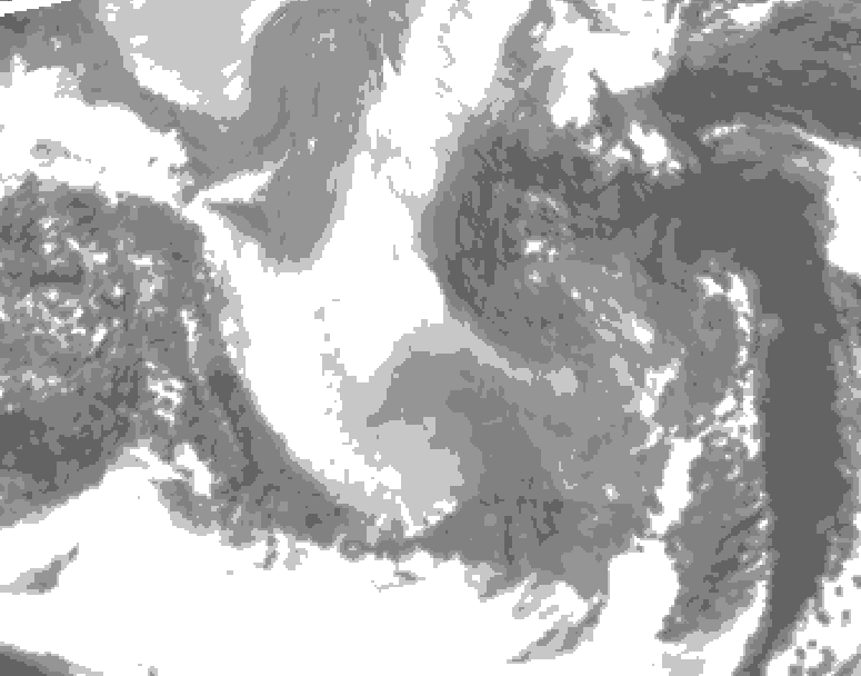 GDPS total cloud 162 hour forecast chart for Canada based on 2025/12/24 1200Z data