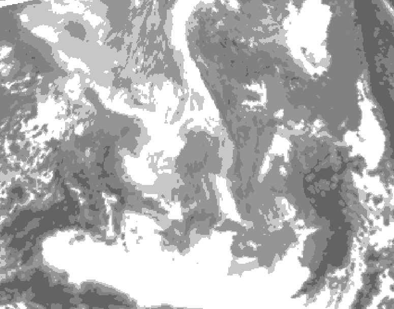 GDPS total cloud 204 hour forecast chart for Canada based on 2025/12/24 1200Z data