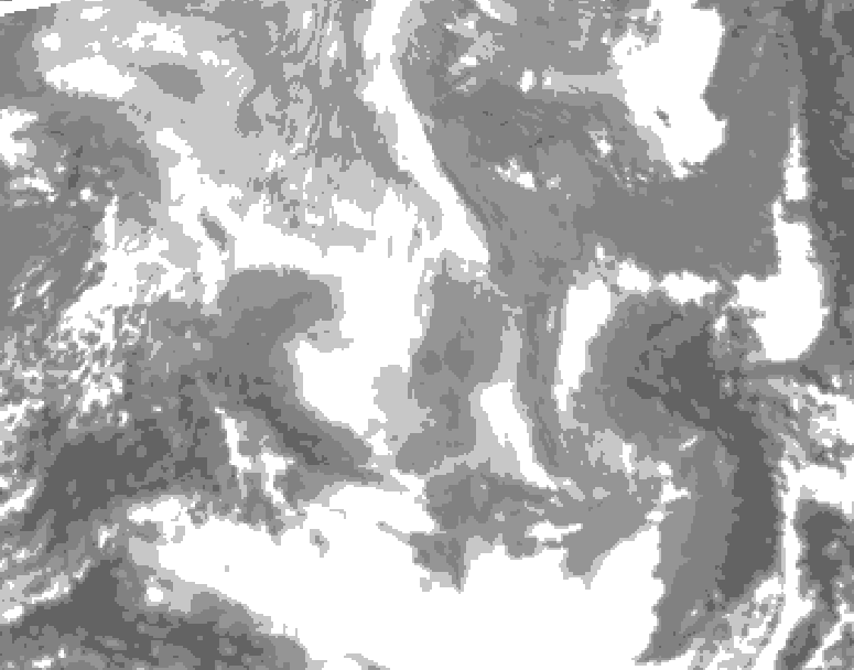 GDPS total cloud 210 hour forecast chart for Canada based on 2025/12/24 1200Z data