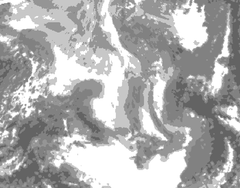 GDPS total cloud 216 hour forecast chart for Canada based on 2025/12/24 1200Z data