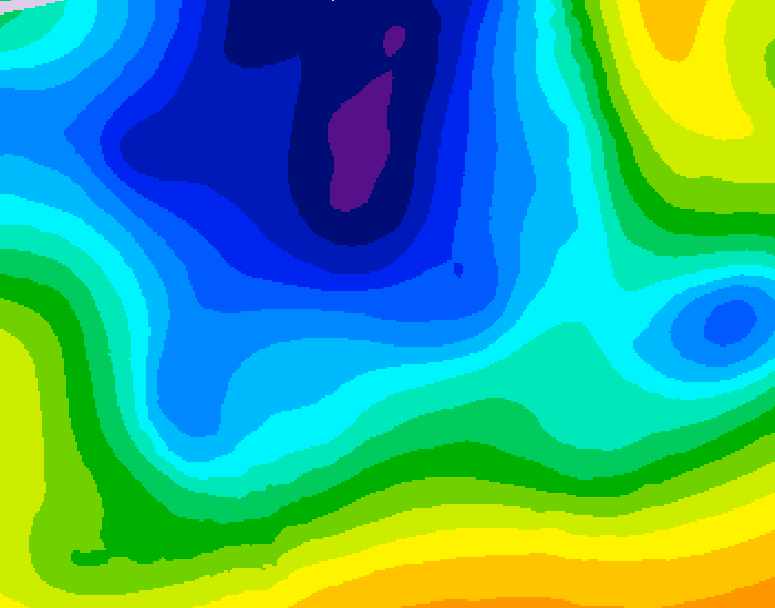 GDPS 500 millibar geopotential height 060 hour forecast chart for Canada based on 2025/12/25 0000Z data