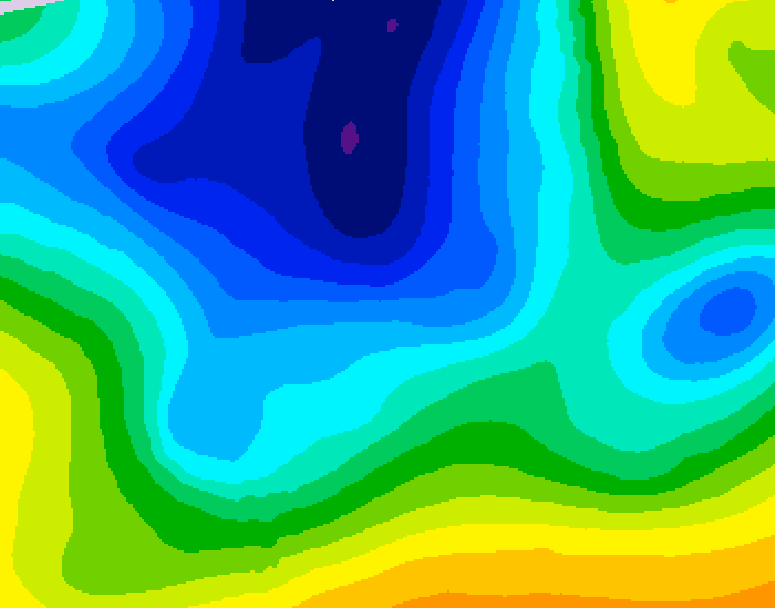 GDPS 500 millibar geopotential height 066 hour forecast chart for Canada based on 2025/12/25 0000Z data