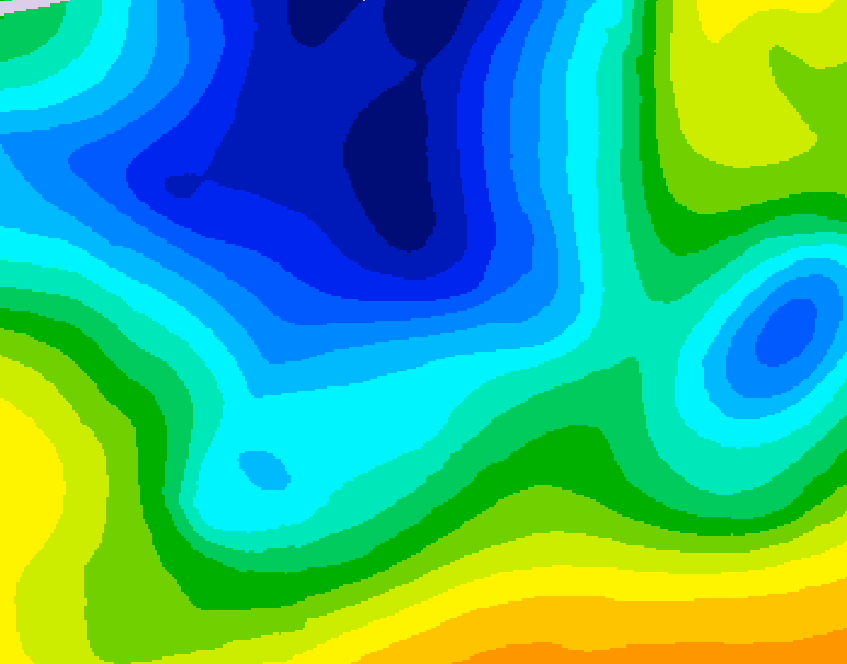 GDPS 500 millibar geopotential height 072 hour forecast chart for Canada based on 2025/12/25 0000Z data