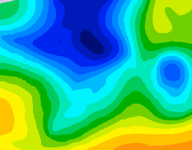 GDPS 500 millibar geopotential height 084 hour forecast chart for Canada based on 2025/12/25 0000Z data
