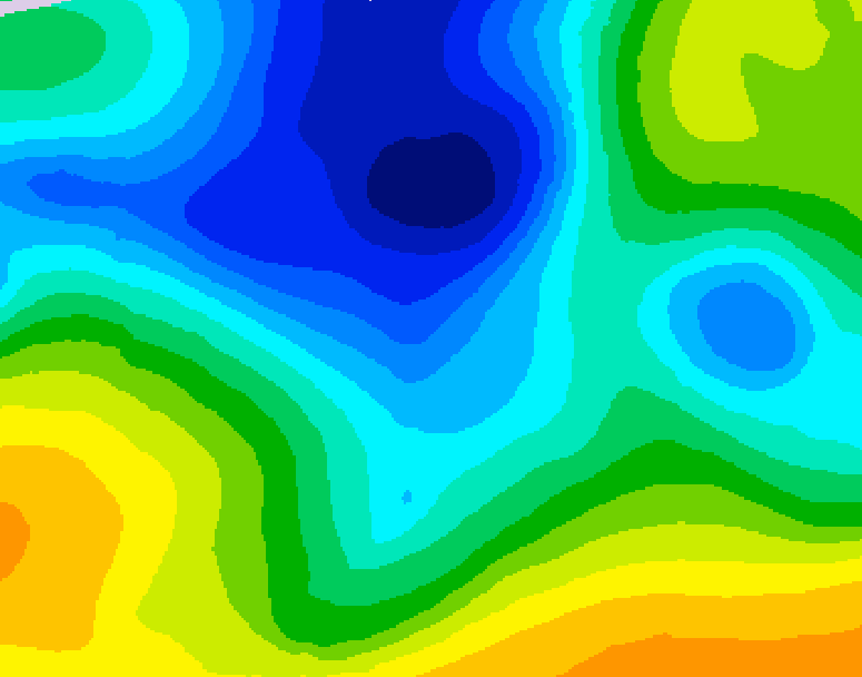 GDPS 500 millibar geopotential height 096 hour forecast chart for Canada based on 2025/12/25 0000Z data