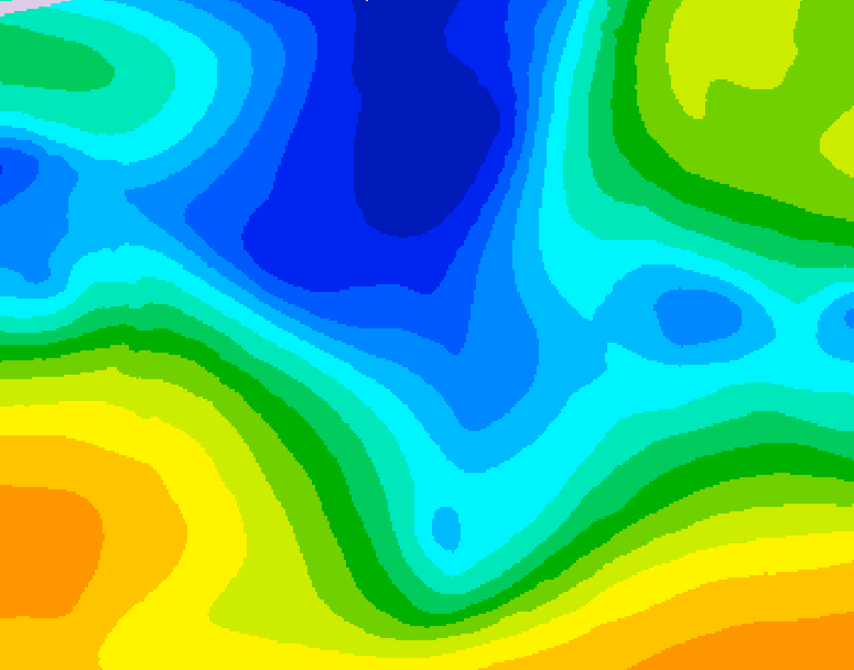 GDPS 500 millibar geopotential height 108 hour forecast chart for Canada based on 2025/12/25 0000Z data