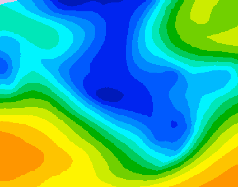 GDPS 500 millibar geopotential height 126 hour forecast chart for Canada based on 2025/12/25 0000Z data
