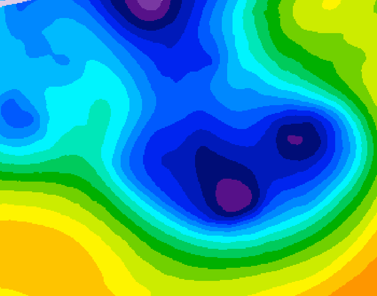 GDPS 500 millibar geopotential height 156 hour forecast chart for Canada based on 2025/12/25 0000Z data