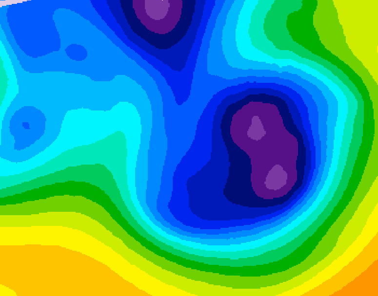 GDPS 500 millibar geopotential height 174 hour forecast chart for Canada based on 2025/12/25 0000Z data