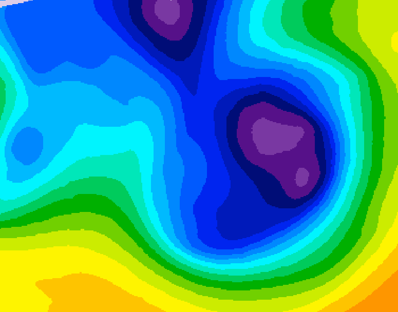 GDPS 500 millibar geopotential height 180 hour forecast chart for Canada based on 2025/12/25 0000Z data