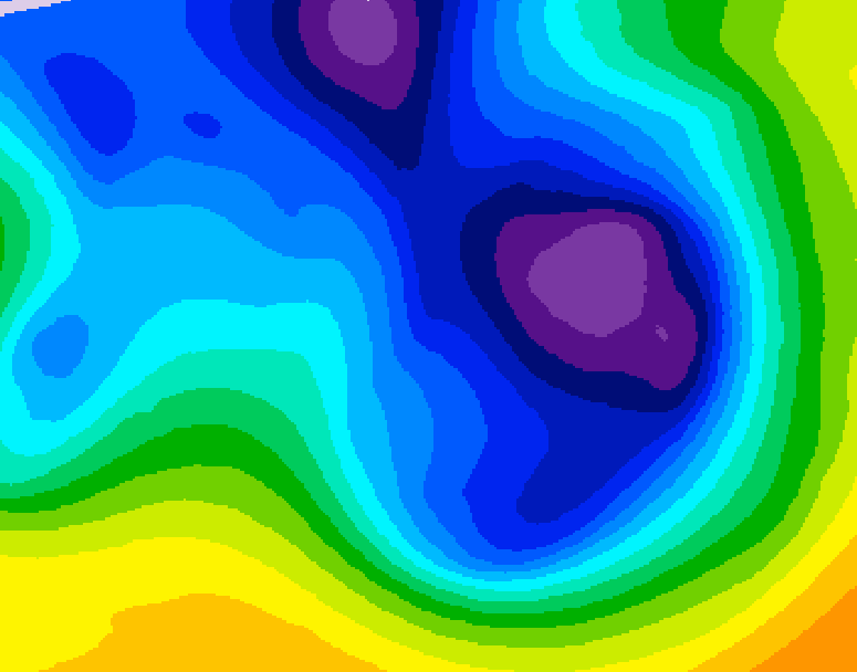 GDPS 500 millibar geopotential height 186 hour forecast chart for Canada based on 2025/12/25 0000Z data