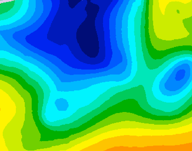 GDPS 500 millibar geopotential height 060 hour forecast chart for Canada based on 2025/12/25 1200Z data