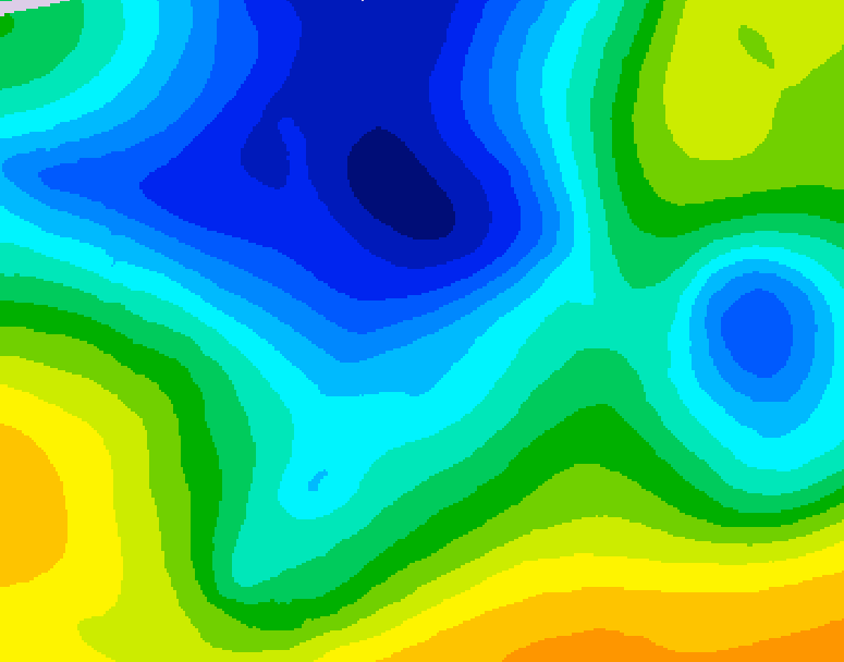 GDPS 500 millibar geopotential height 072 hour forecast chart for Canada based on 2025/12/25 1200Z data