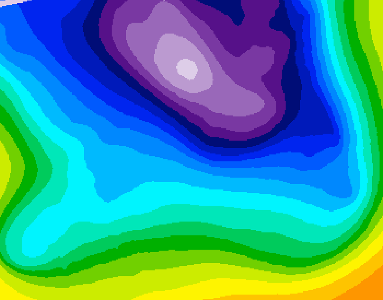GDPS 500 millibar geopotential height 204 hour forecast chart for Canada based on 2025/12/25 1200Z data