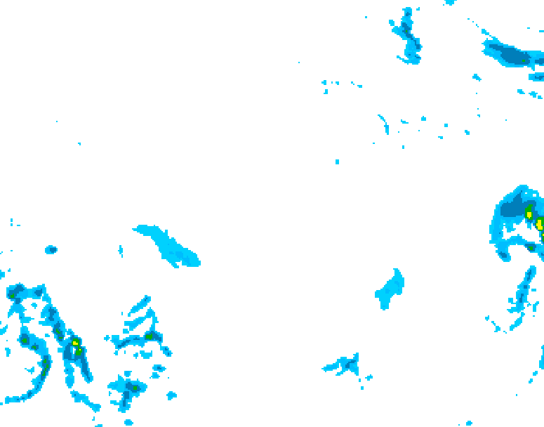 GDPS precipitation 006 hour forecast chart for Canada based on 2025/12/25 0000Z data