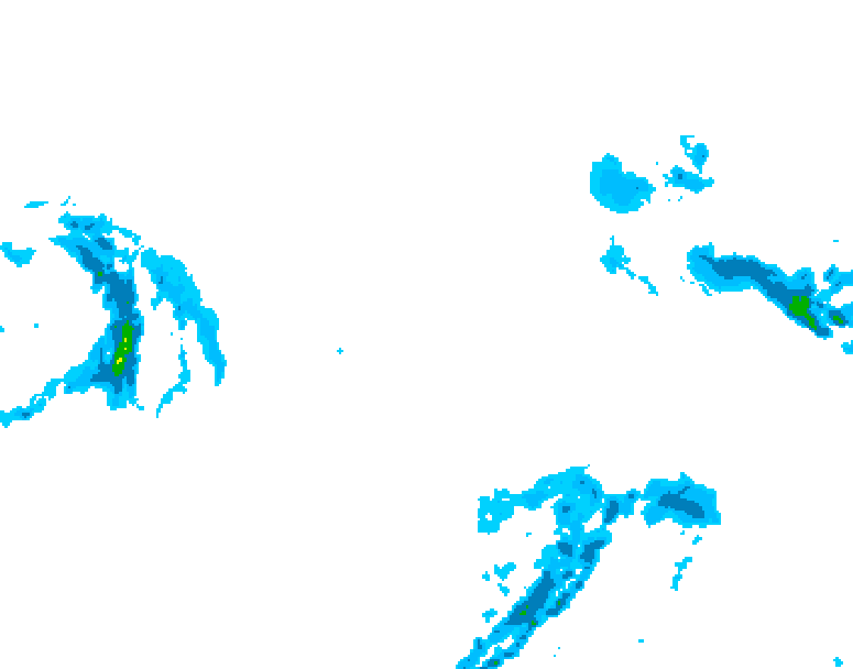 GDPS precipitation 108 hour forecast chart for Canada based on 2025/12/25 0000Z data