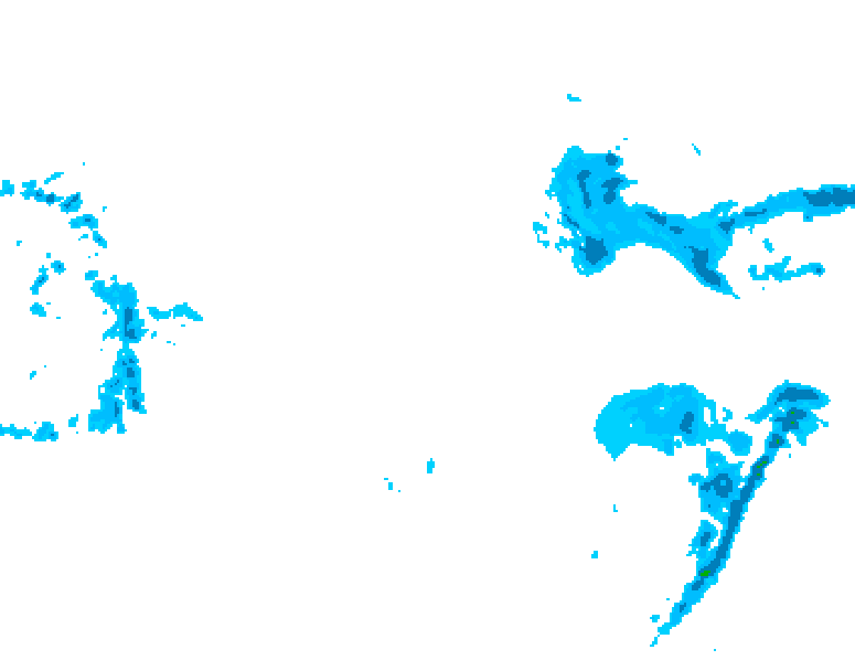 GDPS precipitation 126 hour forecast chart for Canada based on 2025/12/25 0000Z data