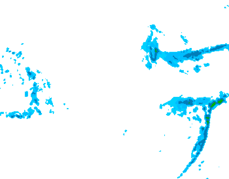 GDPS precipitation 132 hour forecast chart for Canada based on 2025/12/25 0000Z data
