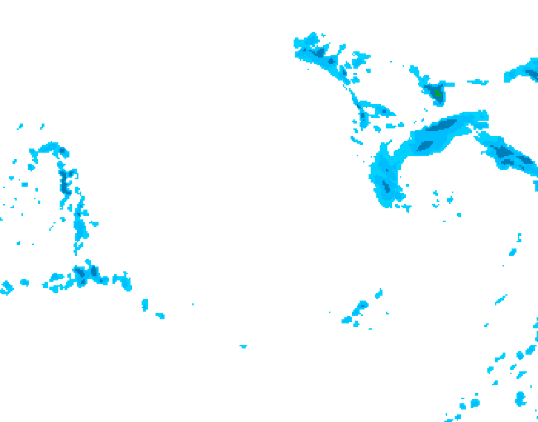 GDPS precipitation 156 hour forecast chart for Canada based on 2025/12/25 0000Z data