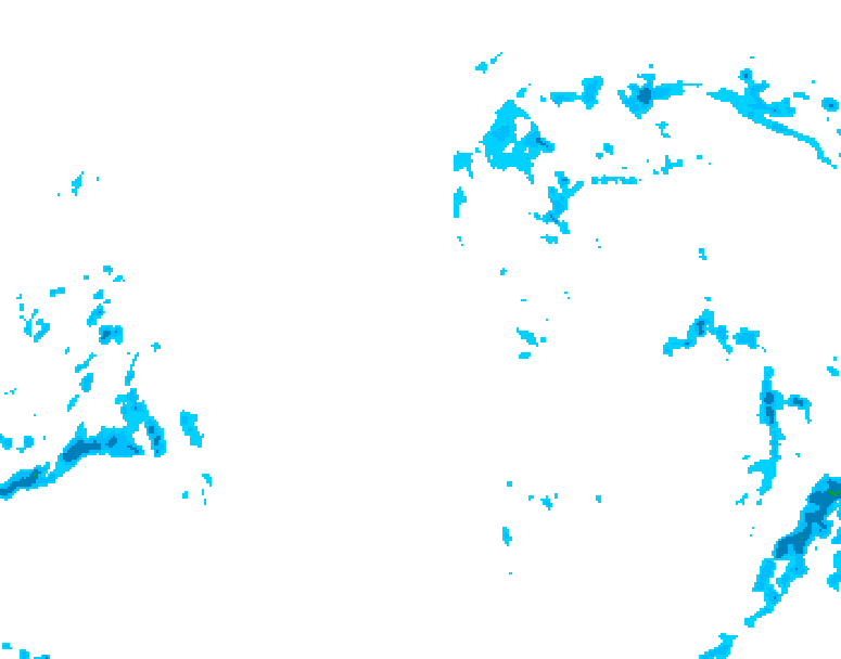 GDPS precipitation 180 hour forecast chart for Canada based on 2025/12/25 0000Z data