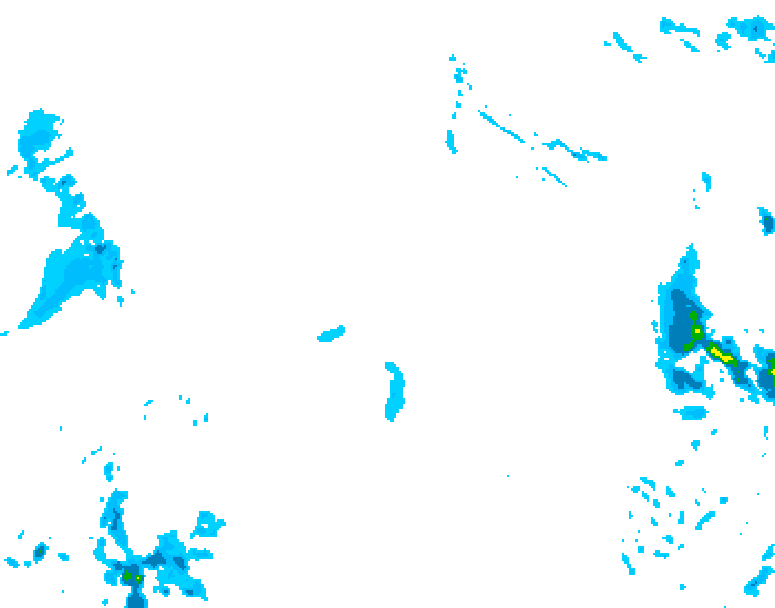 GDPS precipitation 222 hour forecast chart for Canada based on 2025/12/25 0000Z data