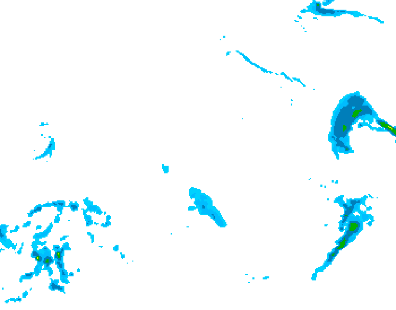 GDPS precipitation 012 hour forecast chart for Canada based on 2025/12/25 1200Z data