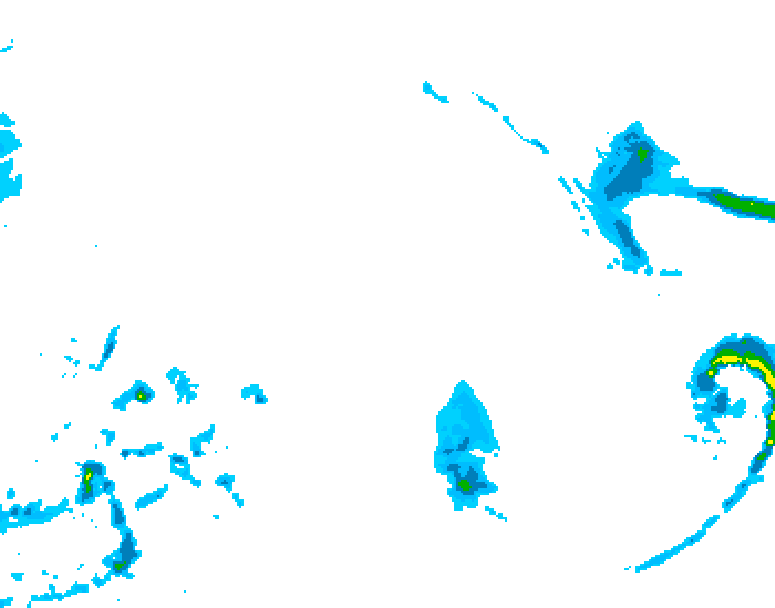GDPS precipitation 024 hour forecast chart for Canada based on 2025/12/25 1200Z data