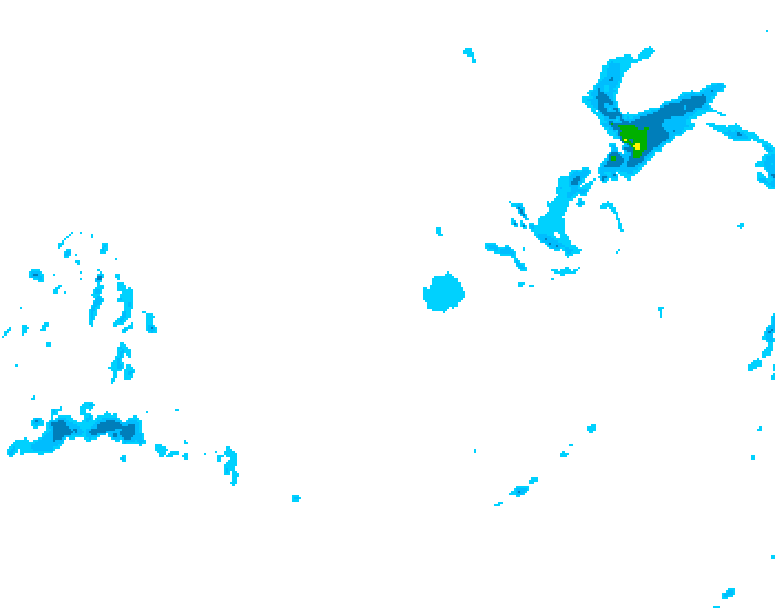 GDPS precipitation 156 hour forecast chart for Canada based on 2025/12/25 1200Z data