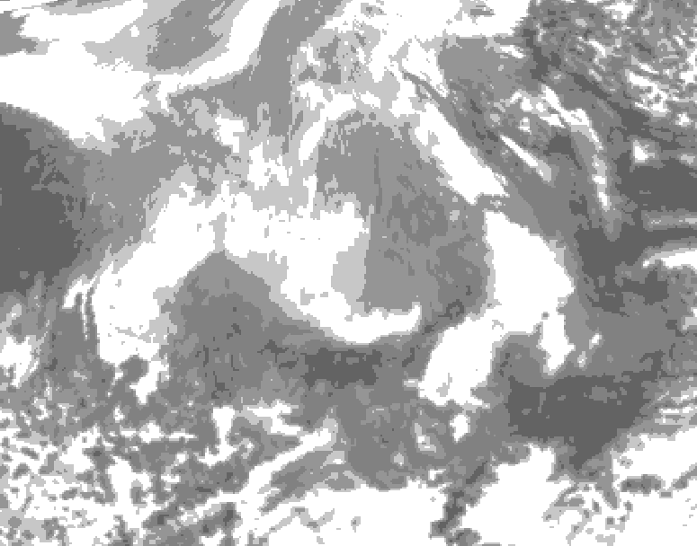 GDPS total cloud 060 hour forecast chart for Canada based on 2025/12/25 0000Z data