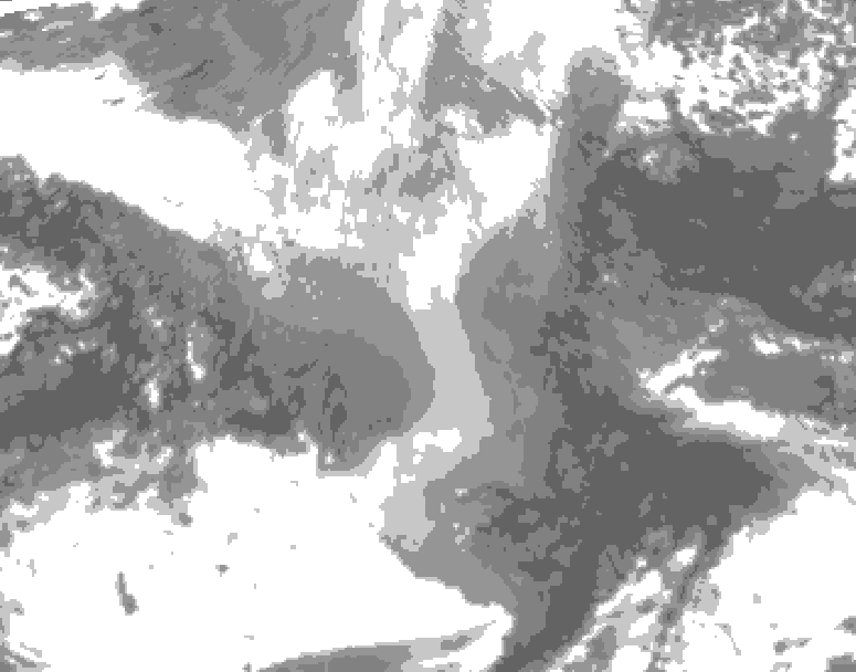 GDPS total cloud 114 hour forecast chart for Canada based on 2025/12/25 0000Z data