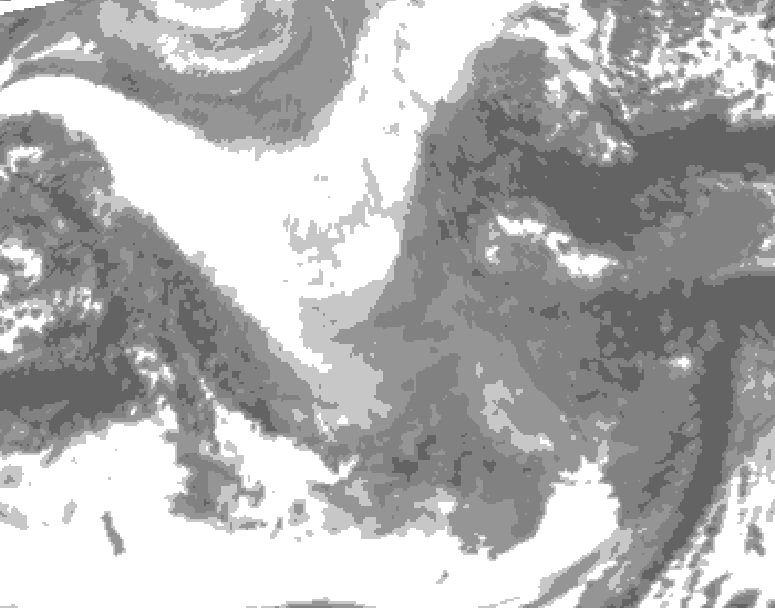 GDPS total cloud 138 hour forecast chart for Canada based on 2025/12/25 0000Z data