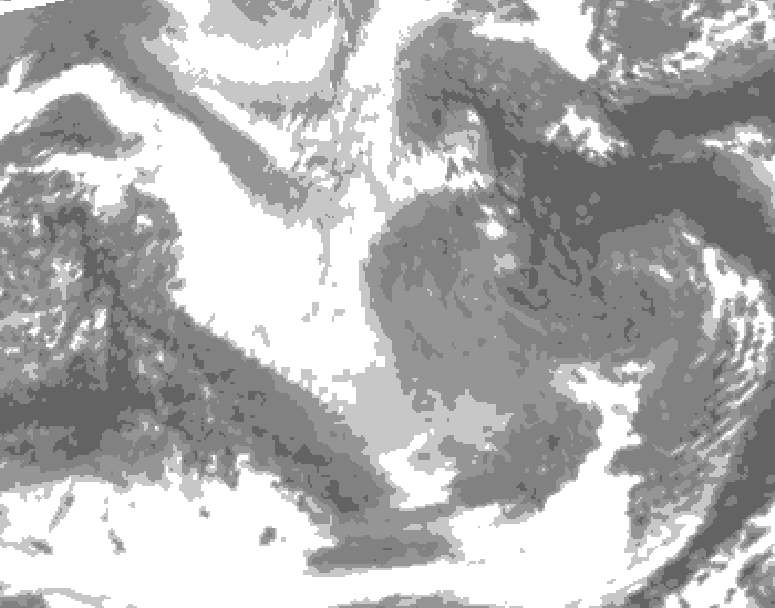 GDPS total cloud 156 hour forecast chart for Canada based on 2025/12/25 0000Z data
