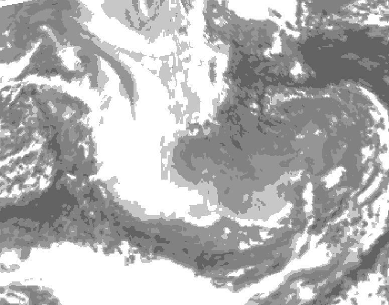 GDPS total cloud 168 hour forecast chart for Canada based on 2025/12/25 0000Z data