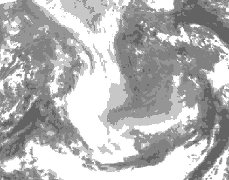 GDPS total cloud 186 hour forecast chart for Canada based on 2025/12/25 0000Z data