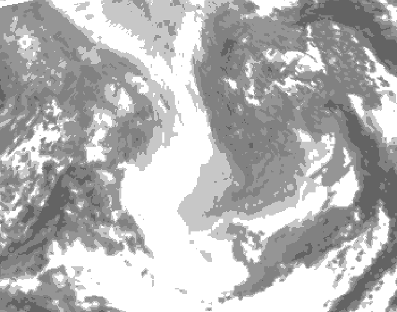 GDPS total cloud 192 hour forecast chart for Canada based on 2025/12/25 0000Z data