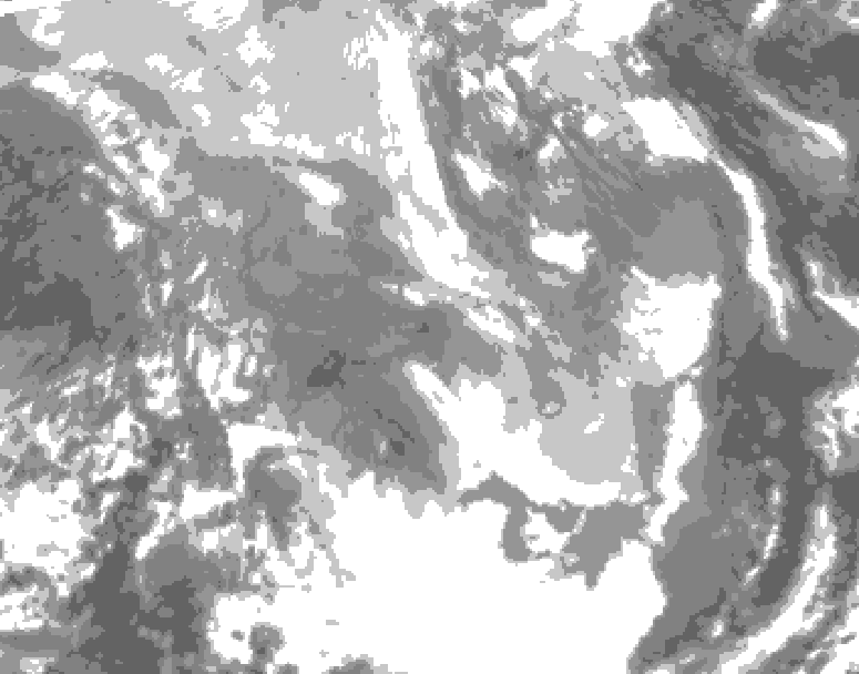 GDPS total cloud 216 hour forecast chart for Canada based on 2025/12/25 0000Z data