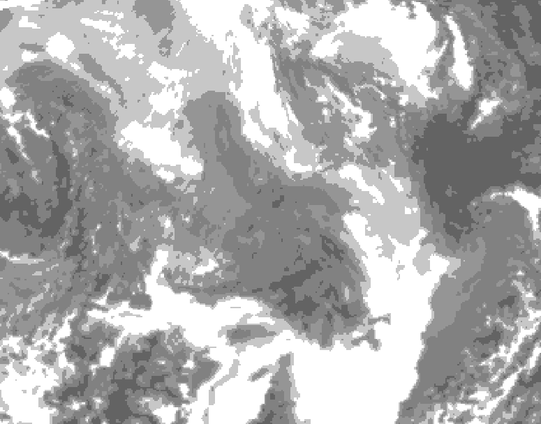 GDPS total cloud 234 hour forecast chart for Canada based on 2025/12/25 0000Z data