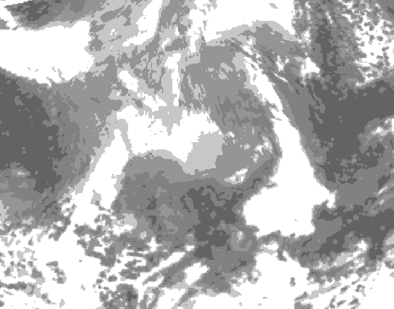 GDPS total cloud 060 hour forecast chart for Canada based on 2025/12/25 1200Z data