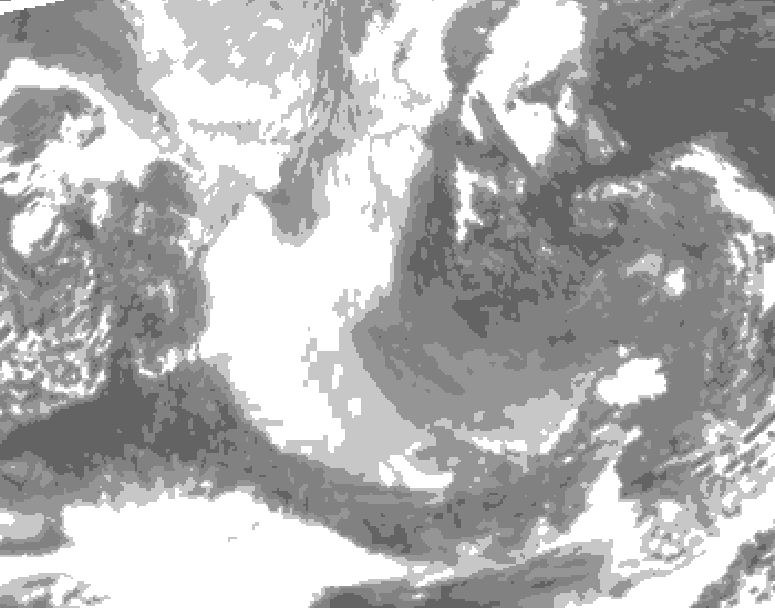GDPS total cloud 156 hour forecast chart for Canada based on 2025/12/25 1200Z data
