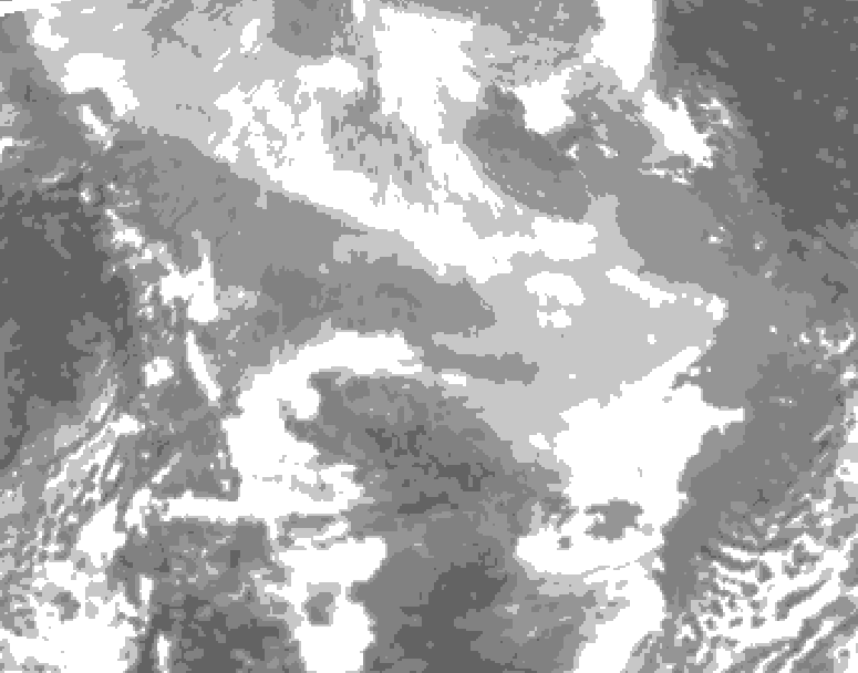 GDPS total cloud 222 hour forecast chart for Canada based on 2025/12/25 1200Z data
