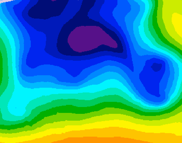 GDPS 500 millibar geopotential height 006 hour forecast chart for Canada based on 2025/12/26 0000Z data