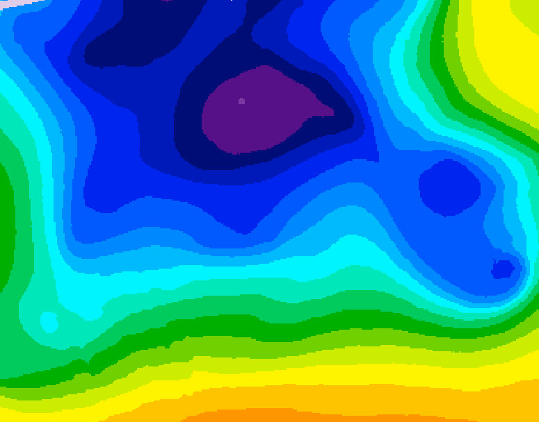 GDPS 500 millibar geopotential height 012 hour forecast chart for Canada based on 2025/12/26 0000Z data