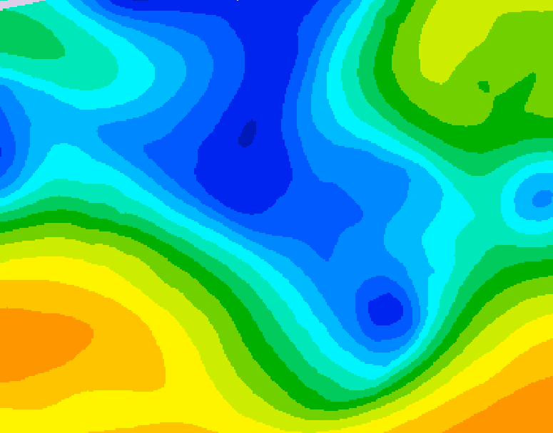 GDPS 500 millibar geopotential height 096 hour forecast chart for Canada based on 2025/12/26 0000Z data
