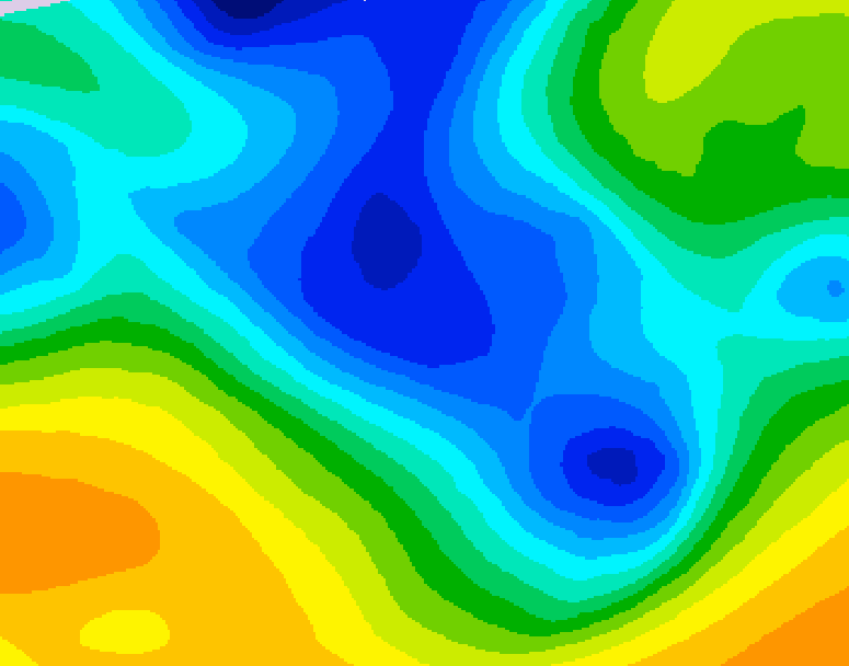 GDPS 500 millibar geopotential height 102 hour forecast chart for Canada based on 2025/12/26 0000Z data