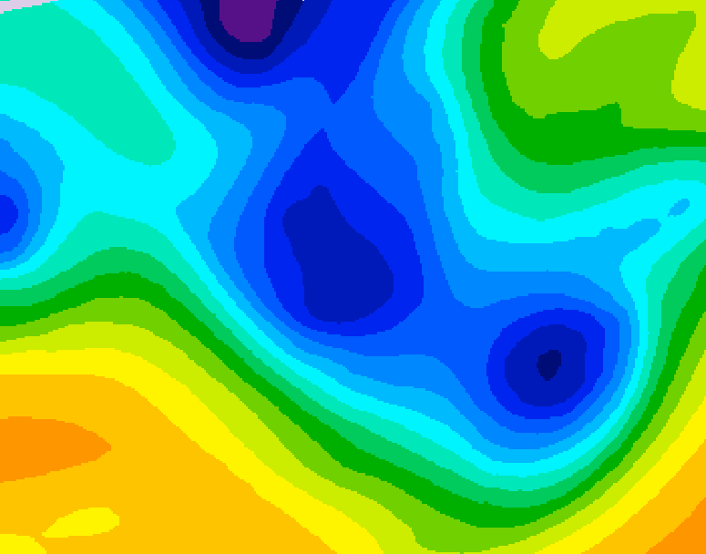 GDPS 500 millibar geopotential height 114 hour forecast chart for Canada based on 2025/12/26 0000Z data