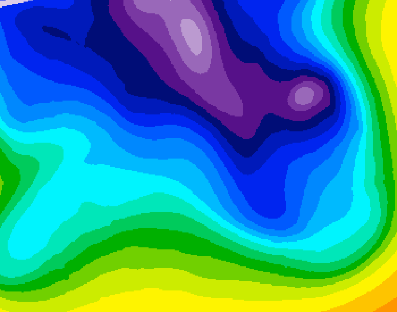 GDPS 500 millibar geopotential height 198 hour forecast chart for Canada based on 2025/12/26 0000Z data