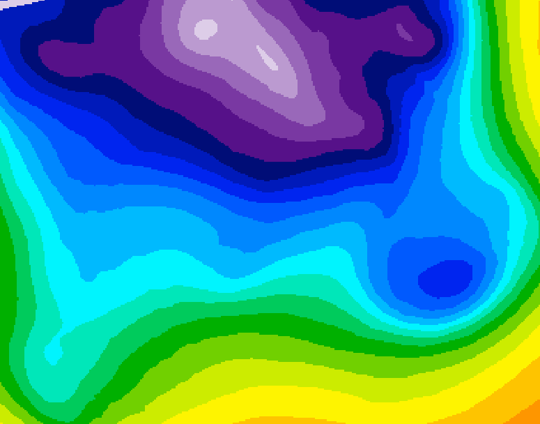 GDPS 500 millibar geopotential height 216 hour forecast chart for Canada based on 2025/12/26 0000Z data